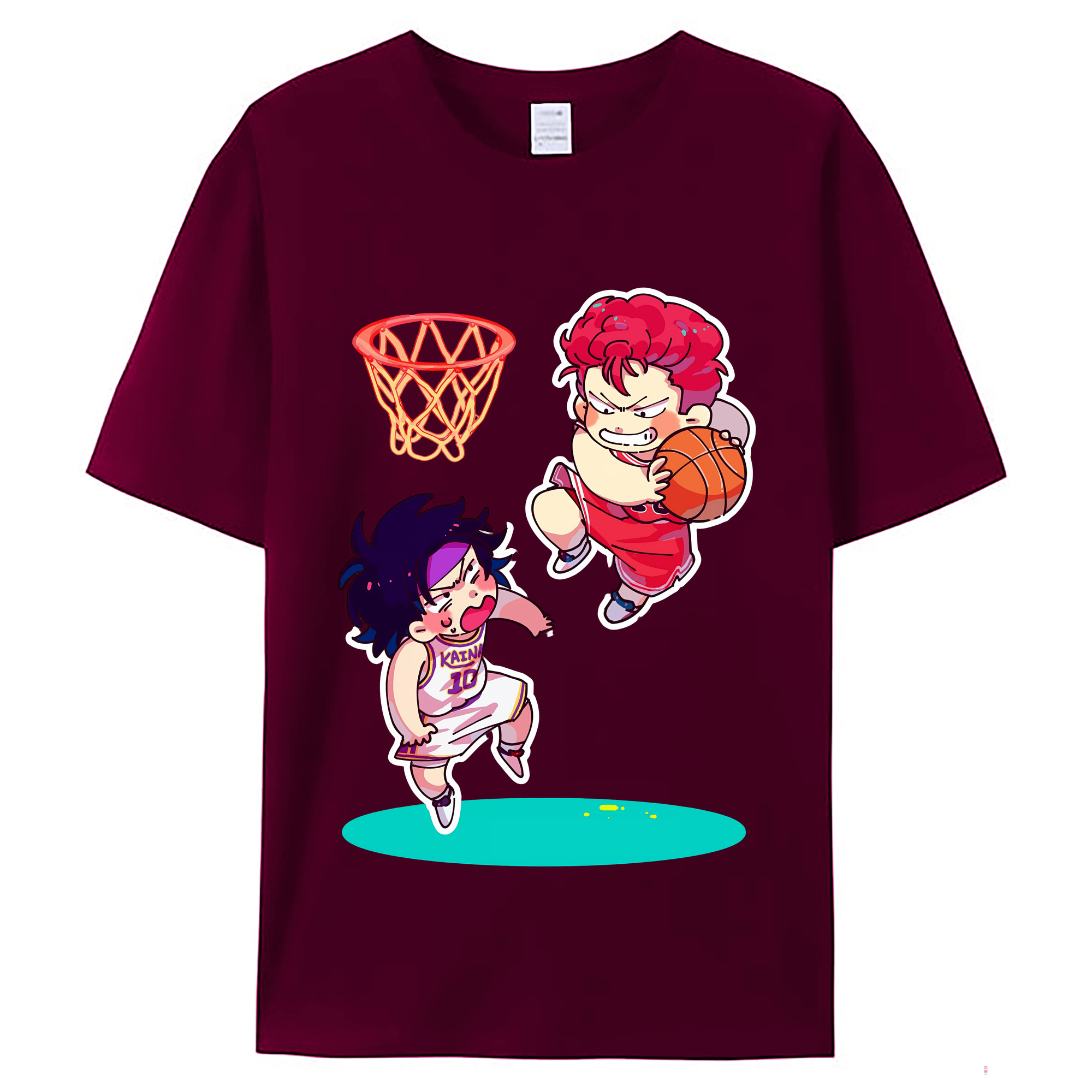 （画像用） SLAM DUNK／スラムダンク レディースカジュアルプリントTシャツ（綿100％）